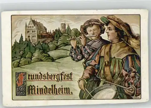 Mindelheim Frundsbergfest Kuenstlerkarte x