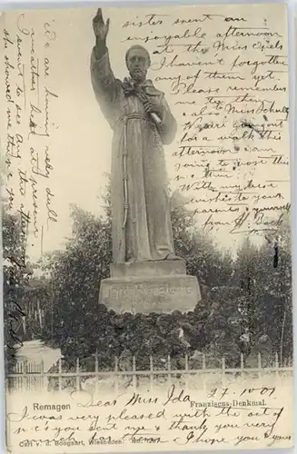 Remagen Remagen Franziscus Denkmal  x / Remagen /Ahrweiler LKR