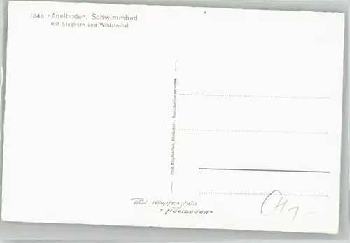 we42621 Adelboden BE Adelboden Schwimmbad * Kategorie. Adelboden Alte Ansichtskarten