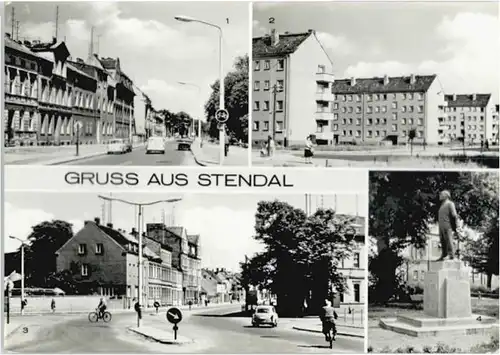 Stendal Johann Sebastian Bad Strasse Arneburger Strasse Lenindenkmal *