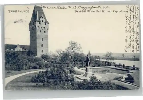 Tangermuende Denkmal Kaiser Karl Kapitelturm x