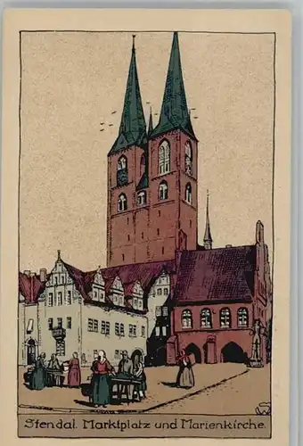 Stendal Marktplatz Marienkirche *