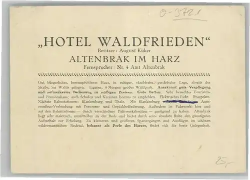 Altenbrak Hotel Waldfrieden *