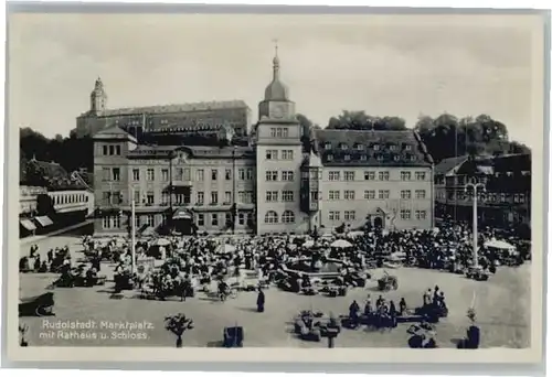 Rudolstadt Marktplatz Rathaus Schloss x