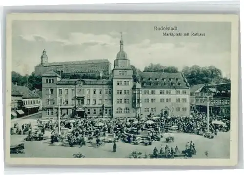 Rudolstadt Marktplatz Rathaus   x