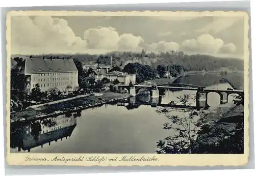 Grimma Schloss Amtsgericht Muldenbruecke x