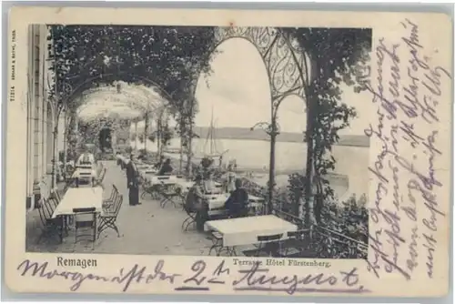 Remagen Hotel Fuerstenberg Terrasse x