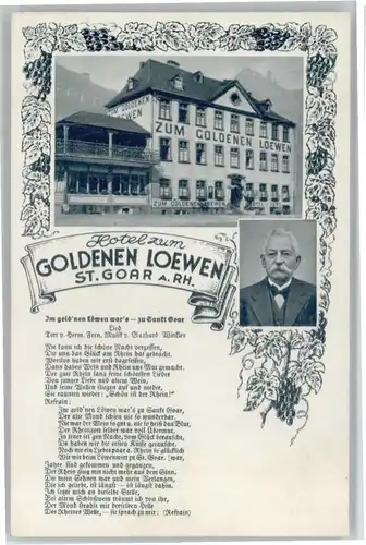 St Goar  St Goar  Hotel zum goldenen Loewen * / Sankt Goar /Rhein-Hunsrueck-Kreis LKR