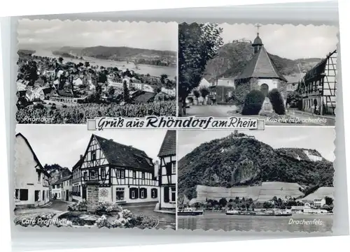 Rhoendorf Kapelle Drachenfels Cafe Profittlich *