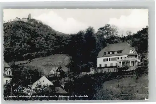 Rhoendorf Wohnhaus des Bundeskanzlers Dr Adenauer Drachenfels x