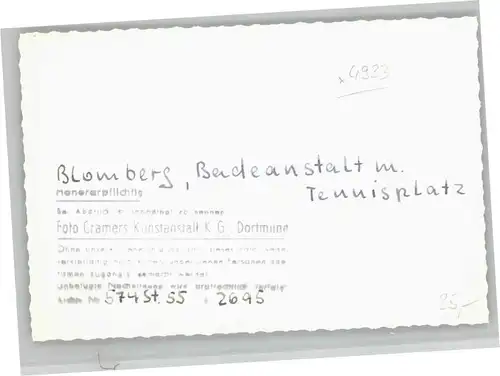 we81090 Blomberg Lippe Badeanstalt * Kategorie. Blomberg Alte Ansichtskarten
