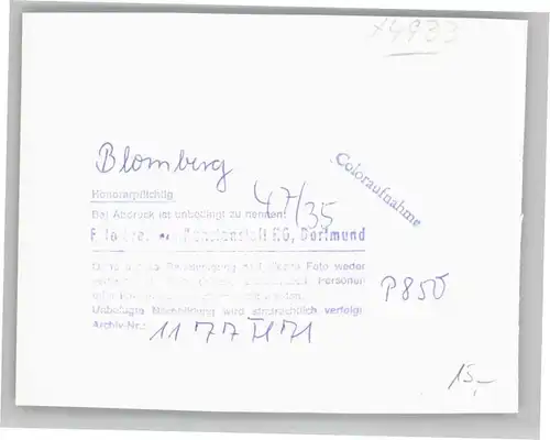 we82130 Blomberg Lippe Fliegeraufnahme * Kategorie. Blomberg Alte Ansichtskarten