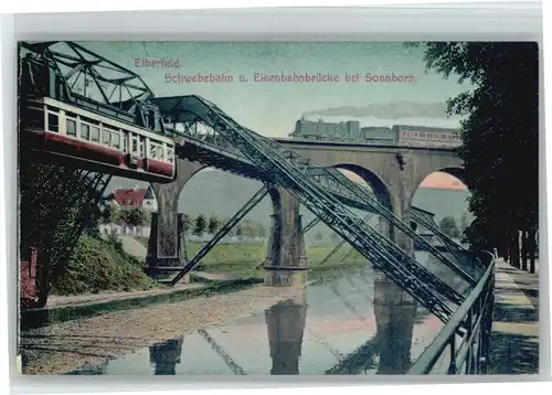 Elberfeld Wuppertal Elberfeld Schwebebahn Eisenbahnbruecke Sonnborn x / Wuppertal /Wuppertal Stadtkreis