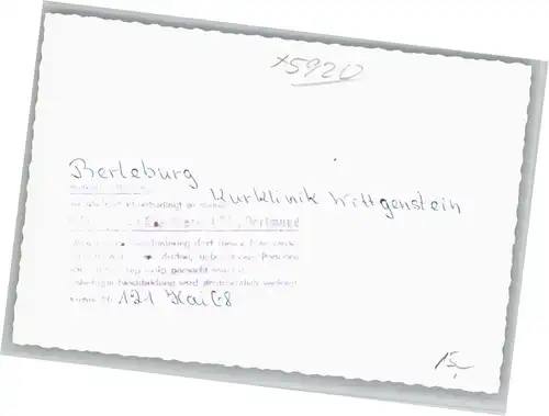 Bad Berleburg Kurklinik Wittgenstein *