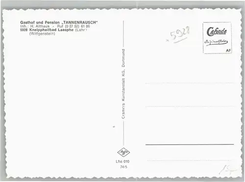 Bad Laasphe Gasthof Pension Tannenrausch *