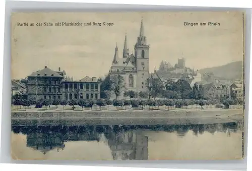 Bingen Rhein Bingen Kirche Burg Klopp x