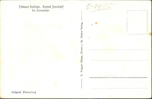 Jonsdorf Nonnenfelsen / Kurort Jonsdorf /Goerlitz LKR