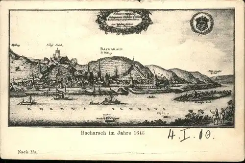 Bacharach Rhein Wappen 1646 / Bacharach /Mainz-Bingen LKR