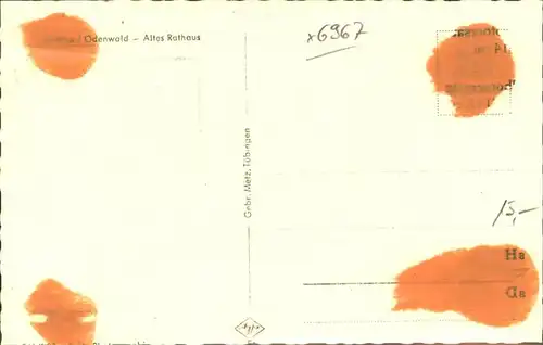 Buchen Odenwald Altes Rathaus Gasthaus zum Riesen / Buchen (Odenwald) /Neckar-Odenwald-Kreis LKR