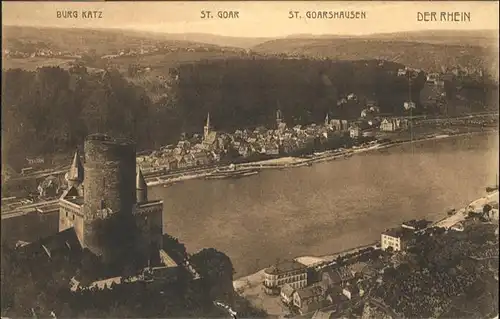 St Goar Burg Katz Rhein St. Goarshausen / Sankt Goar /Rhein-Hunsrueck-Kreis LKR