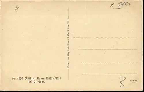 St Goar Ruine Rheinfels / Sankt Goar /Rhein-Hunsrueck-Kreis LKR