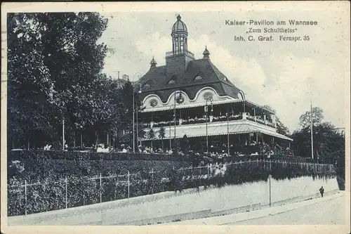 Wannsee Kaiser Pavillon Zum Schultheiss / Berlin /Berlin Stadtkreis