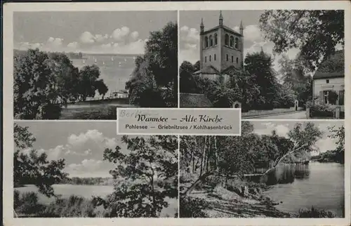 Wannsee Alte Kirche Pohlensee Griebnitzsee / Berlin /Berlin Stadtkreis