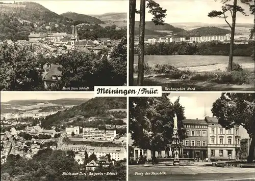 Meiningen Thueringen Platz der Republik Juri Gagarin Schule Schloss  / Meiningen /Schmalkalden-Meiningen LKR