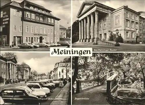 Meiningen Thueringen Theater Bogenbruecke August Bebel Strasse Hotel Restaurant  / Meiningen /Schmalkalden-Meiningen LKR