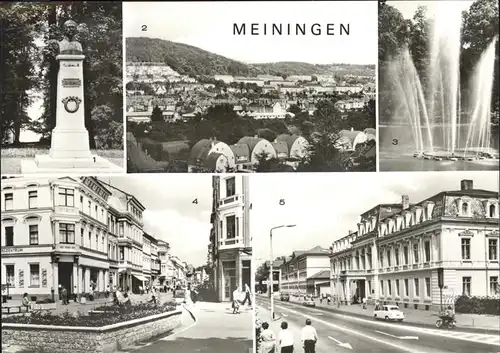 Meiningen Thueringen Jean Paul Denkmal  Springbrunnen August Bebel Strasse  / Meiningen /Schmalkalden-Meiningen LKR