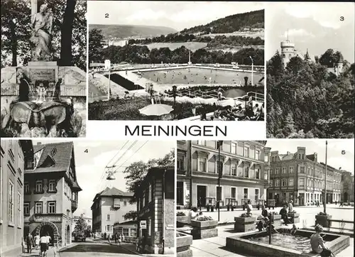 Meiningen Thueringen Bechsteinbrunnen Gaststaette Schloss Landsberg Georgenstrasse / Meiningen /Schmalkalden-Meiningen LKR