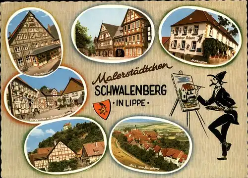 Schwalenberg Kuenstlerklause Burg Rathaus Malkasten / Schieder-Schwalenberg /Lippe LKR