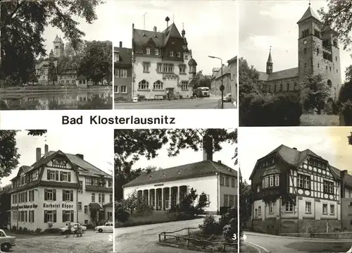 Bad Klosterlausnitz Rathaus Kurhotel Waldhaus Sanatorium Drei Schwaene / Bad Klosterlausnitz /Saale-Holzland-Kreis LKR
