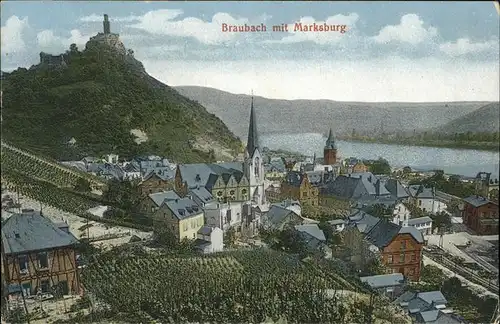 Braubach Rhein Marksburg / Braubach /Rhein-Lahn-Kreis LKR