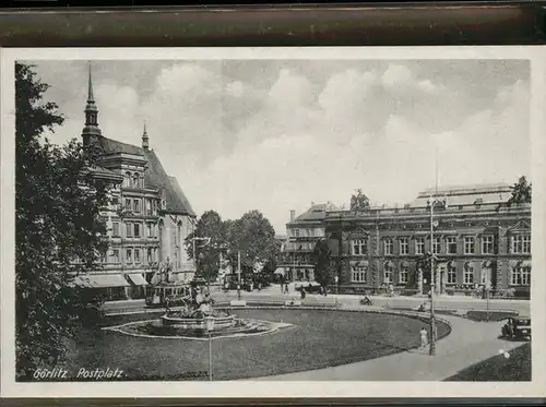 Goerlitz Sachsen Postplatz Brunnen / Goerlitz /Goerlitz LKR