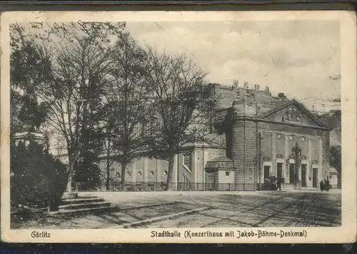 Goerlitz Sachsen Stadthalle Konzerthaus Jakob-Boehme-Denkmal / Goerlitz /Goerlitz LKR