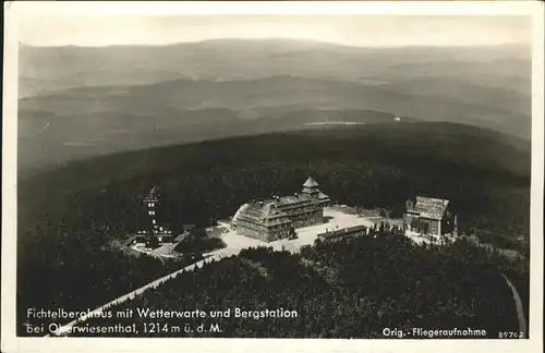 Oberwiesenthal Erzgebirge Fliegeraufnahme Wetterwarte Bergstation / Oberwiesenthal /Erzgebirgskreis LKR