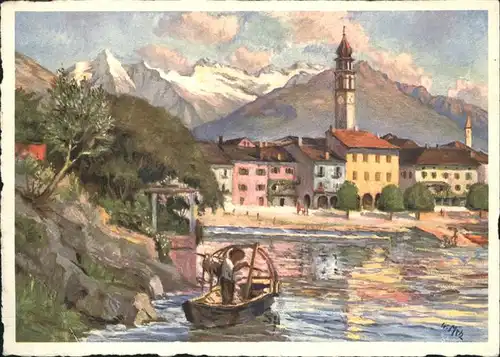 Ascona TI Lago Kuenstlerkarte / Ascona /Bz. Locarno