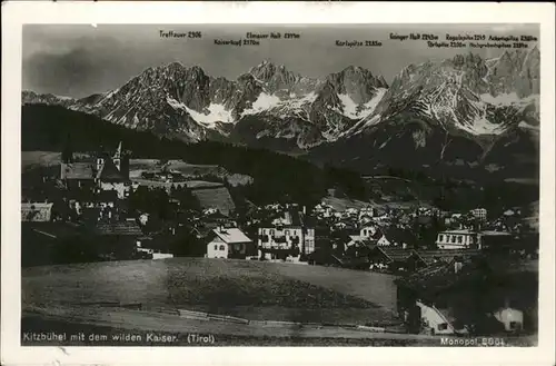 Kitzbuehel Tirol Gesamtansicht Wilder Kaiser / Kitzbuehel /Tiroler Unterland