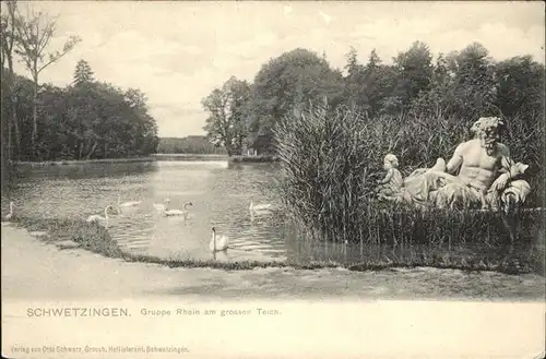 Schwetzingen Schwanenteich / Schwetzingen /Heidelberg Stadtkreis