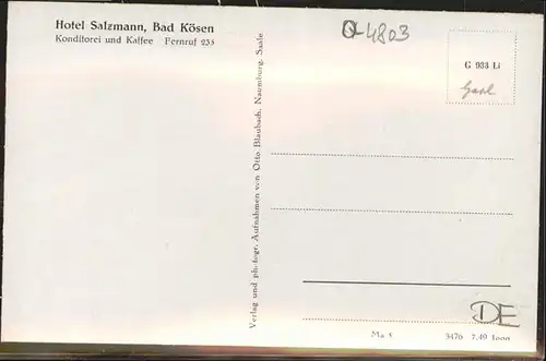 Bad Koesen Hotel Salzmann  / Bad Koesen /Burgenlandkreis LKR