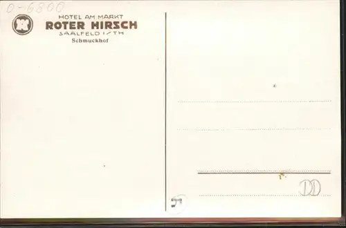 Saalfeld Saale Hotel "Roter Hirsch" / Saalfeld /Saalfeld-Rudolstadt LKR