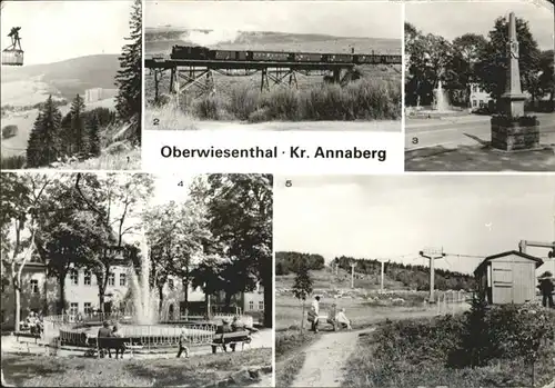 Oberwiesenthal Erzgebirge Annaberg Keilberg Schmalspurbahn Postmeilensaeule Springbrunnen / Oberwiesenthal /Erzgebirgskreis LKR