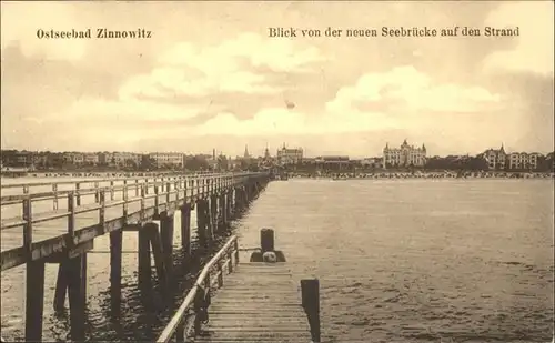 Zinnowitz Ostseebad Usedom Ostseebad Seebruecke Strand / Zinnowitz /Ostvorpommern LKR