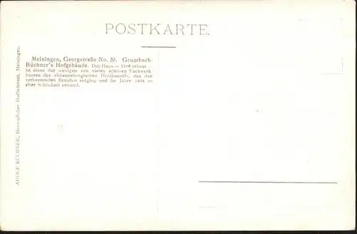 Meiningen Thueringen Georgstrasse Grumbach Buechner Hofgebaeude / Meiningen /Schmalkalden-Meiningen LKR