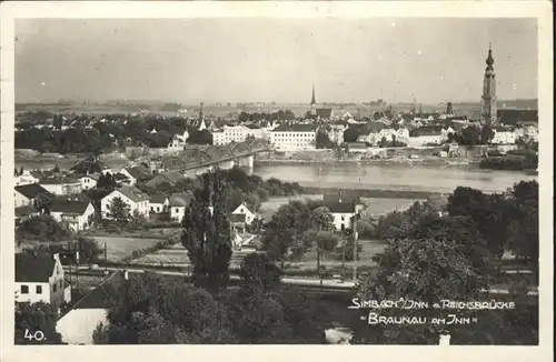 Simbach Inn Reichsbruecke Braunau / Simbach a.Inn /Rottal-Inn LKR