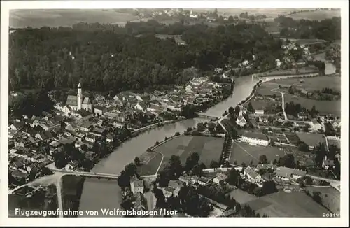 Wolfratshausen Fliegeraufnahme  Bruecke  / Wolfratshausen /Bad Toelz-Wolfratshausen LKR