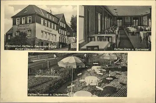 Oberwiesenthal Erzgebirge Oberwiesenthal Fremdenhof Kaffee Restaurant Koenig  * / Oberwiesenthal /Erzgebirgskreis LKR