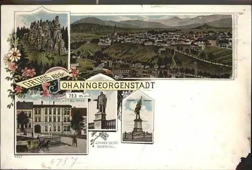 Johanngeorgenstadt Johanngeorgenstadt Johann Georgen Denkmal Hotel Saxe Kutsche * / Johanngeorgenstadt /Erzgebirgskreis LKR