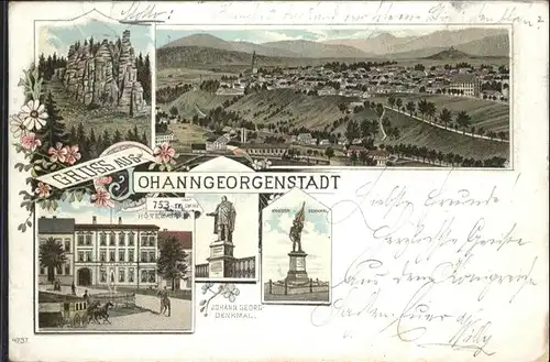 Johanngeorgenstadt Hotel Saxe Johann George Denkmal  Krieger Denkmal  x